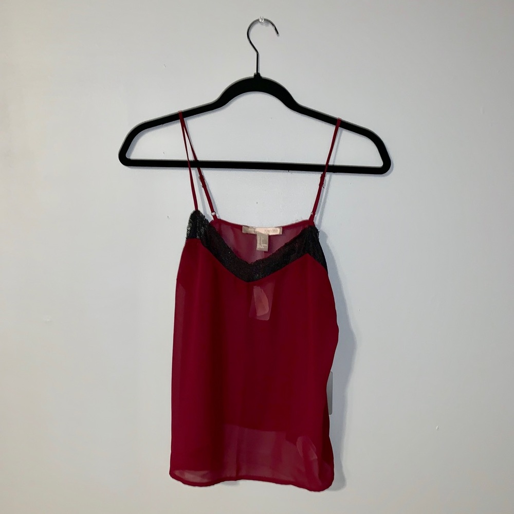 Sheer Maroon Camisole